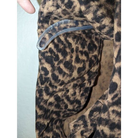 Good American Leopard Print Crew Neck Strong Extended Shoulder Tank Size 3 (Lg) - Picture 5 of 11